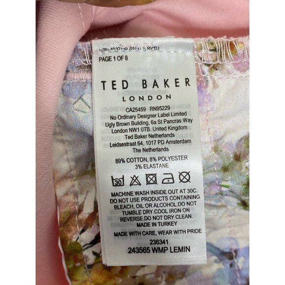 Ted Baker Womens Straight Leg Jeans Pink Stretch Cotton Blend Denim 34 New - Picture 8 of 11